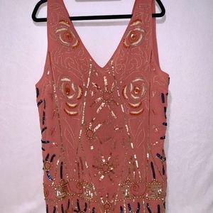 NWOT free people beaded shift dress L